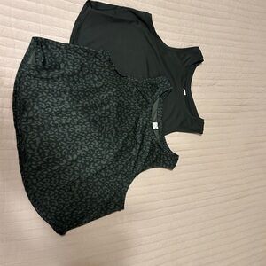 90 Degree By Reflex Black and Leopard Tank Tops